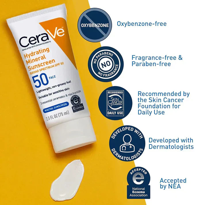 CeraVe 4-in-1 Skincare Kit: Night Cream, Sunblock, Cleanser & Serum